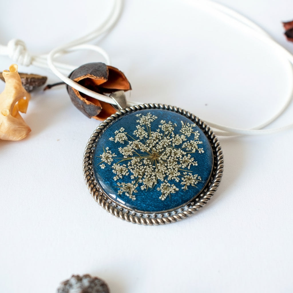 Colgante con encaje de la reina Ana