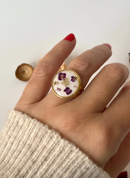 Anillo con flores