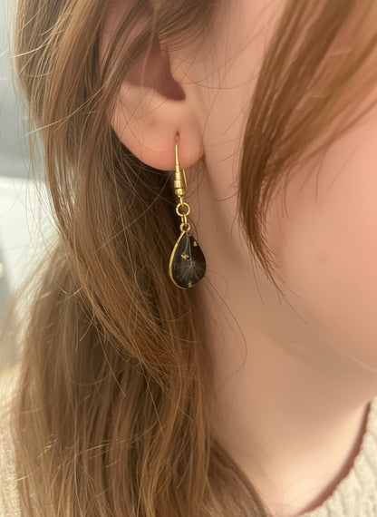 Pendientes largos con diente de león