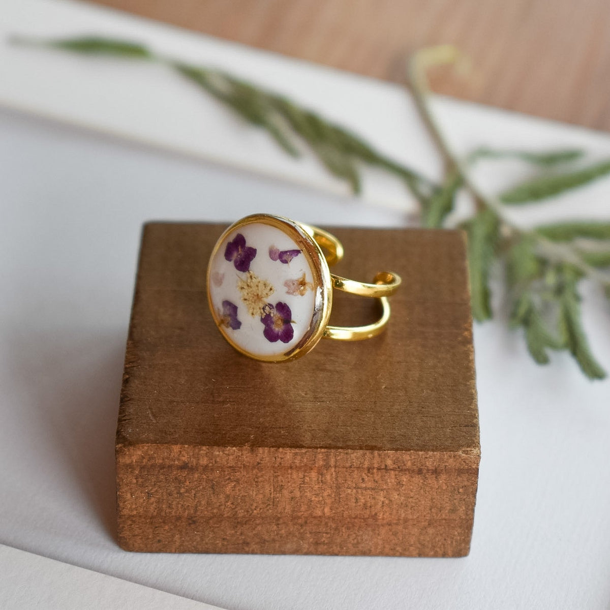 Anillo con Mosaico Botánico