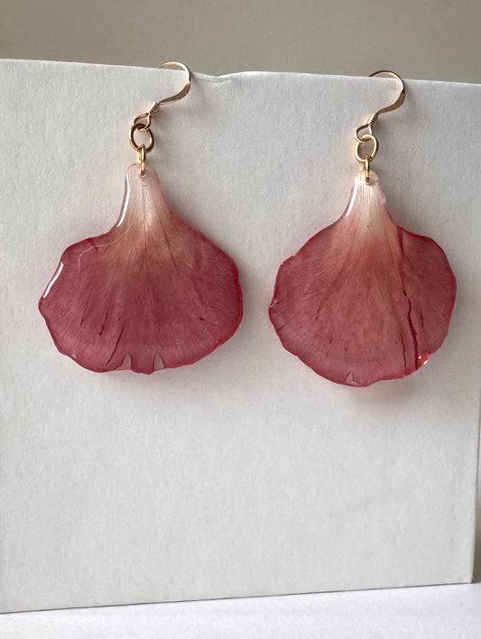 Pendientes con geranio