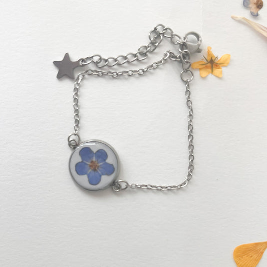 Pulsera con flor normeolvides