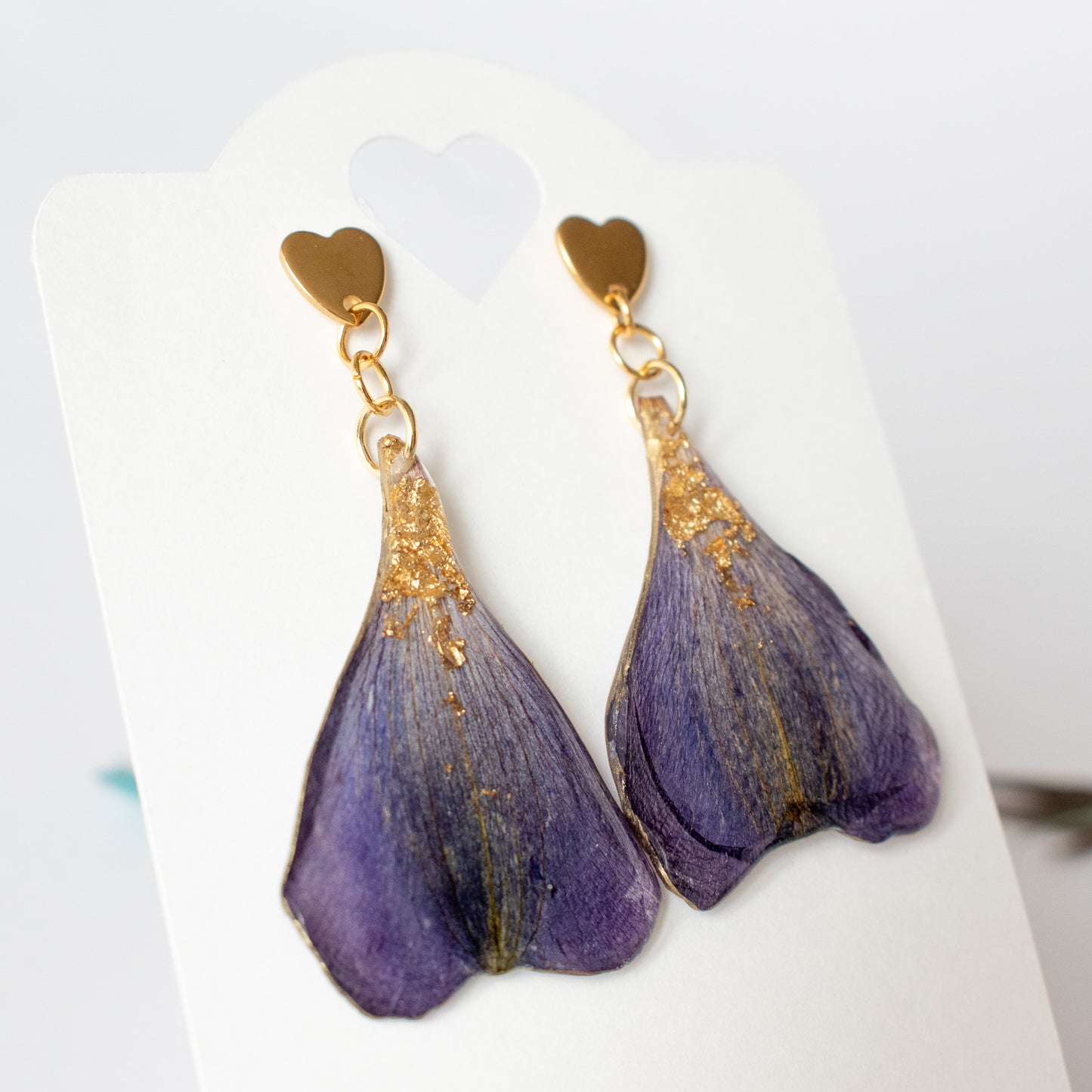 Pendientes astromelia morada