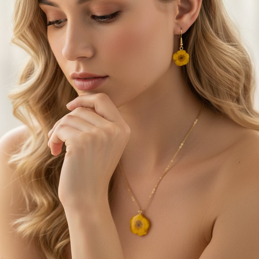 conjunto de pendiente y colgante